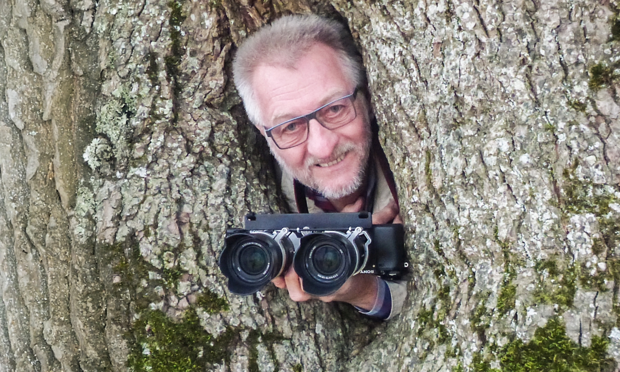 Peter Schnehagen mit 3D-Kamera