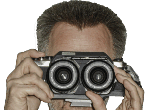 Peter Schnehagen mit 3D-Kamera